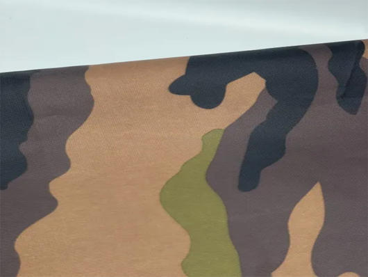 4/4 Oxford Fabric Uly Coated Camo/Army Print