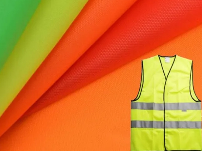 Fluorescent 210d Polyester Oxford Fabric for Safety Vest