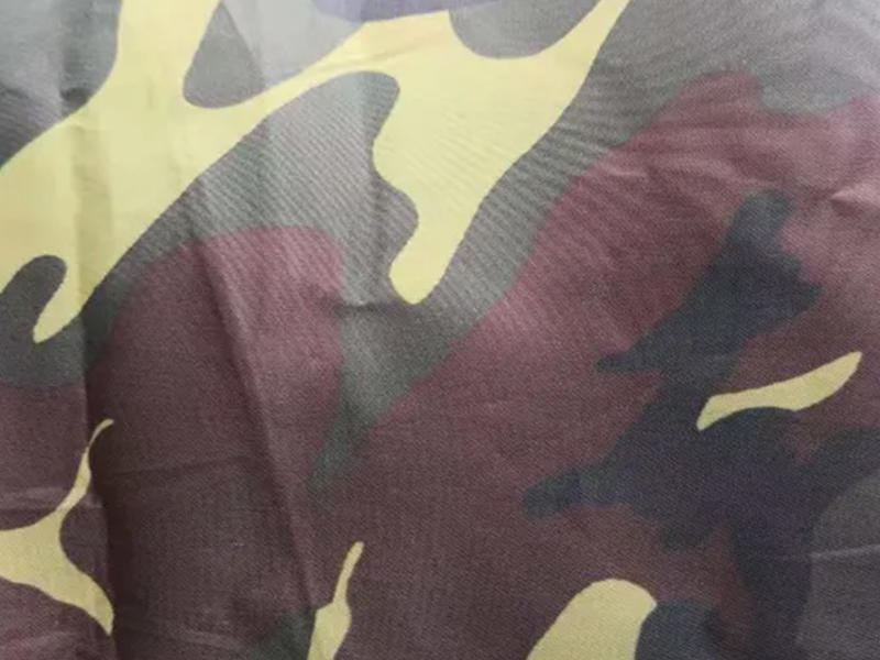 Camo Printed Polyester Taffeta Fabric with PVC Coated for Bags/Raincoat