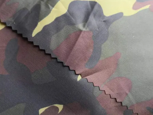 Camo Printed Polyester Taffeta Fabric with PVC Coated for Bags/Raincoat