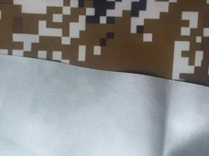 Camouflage Printed Polyester Taffeta Fabric with Silver Coated for Cover