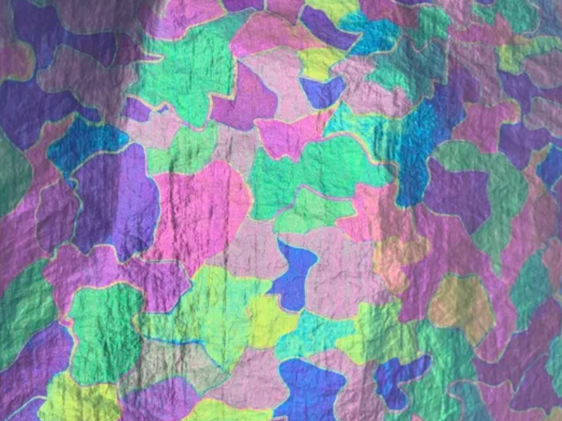 Camouflage Bronzed Crepe Nylon Taffeta Fabric for Jackets