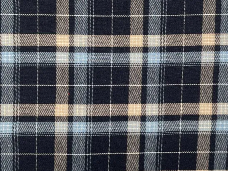 High Quality Stripe Dyed Cotton Fabric Plaid Shirt Fabric Stock